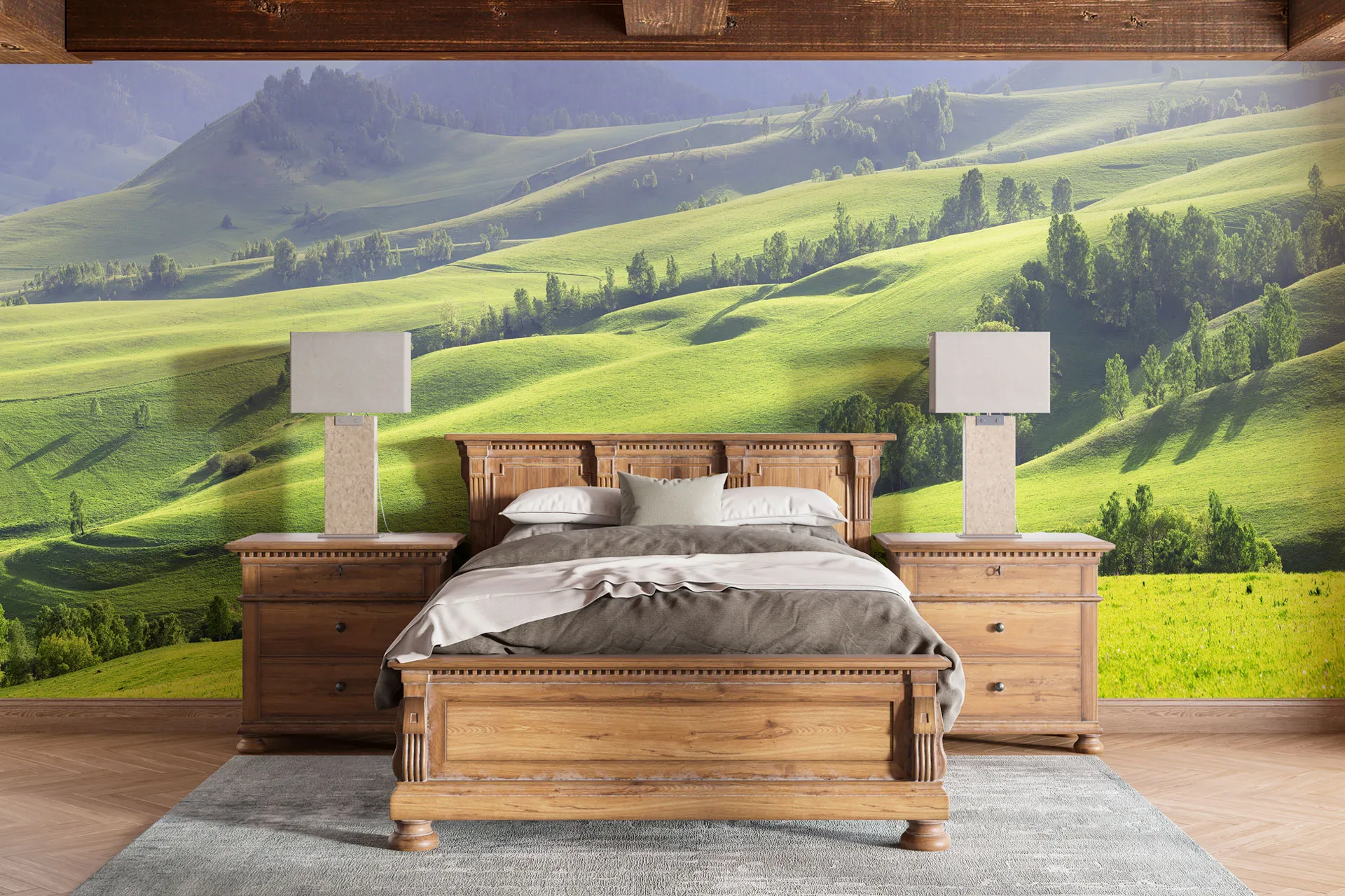 Фотошпалери панорама гірської долини