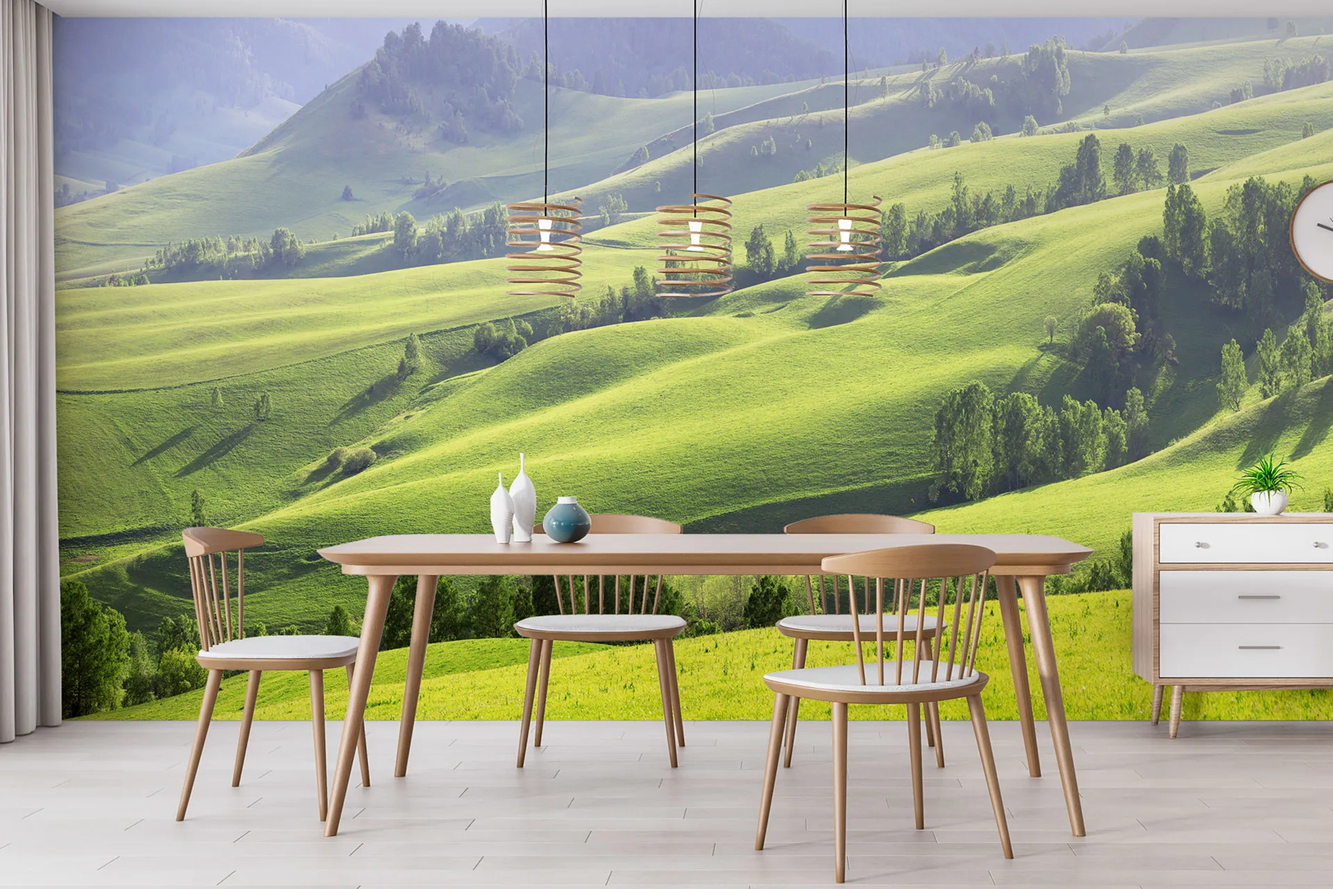 Фотошпалери панорама гірської долини