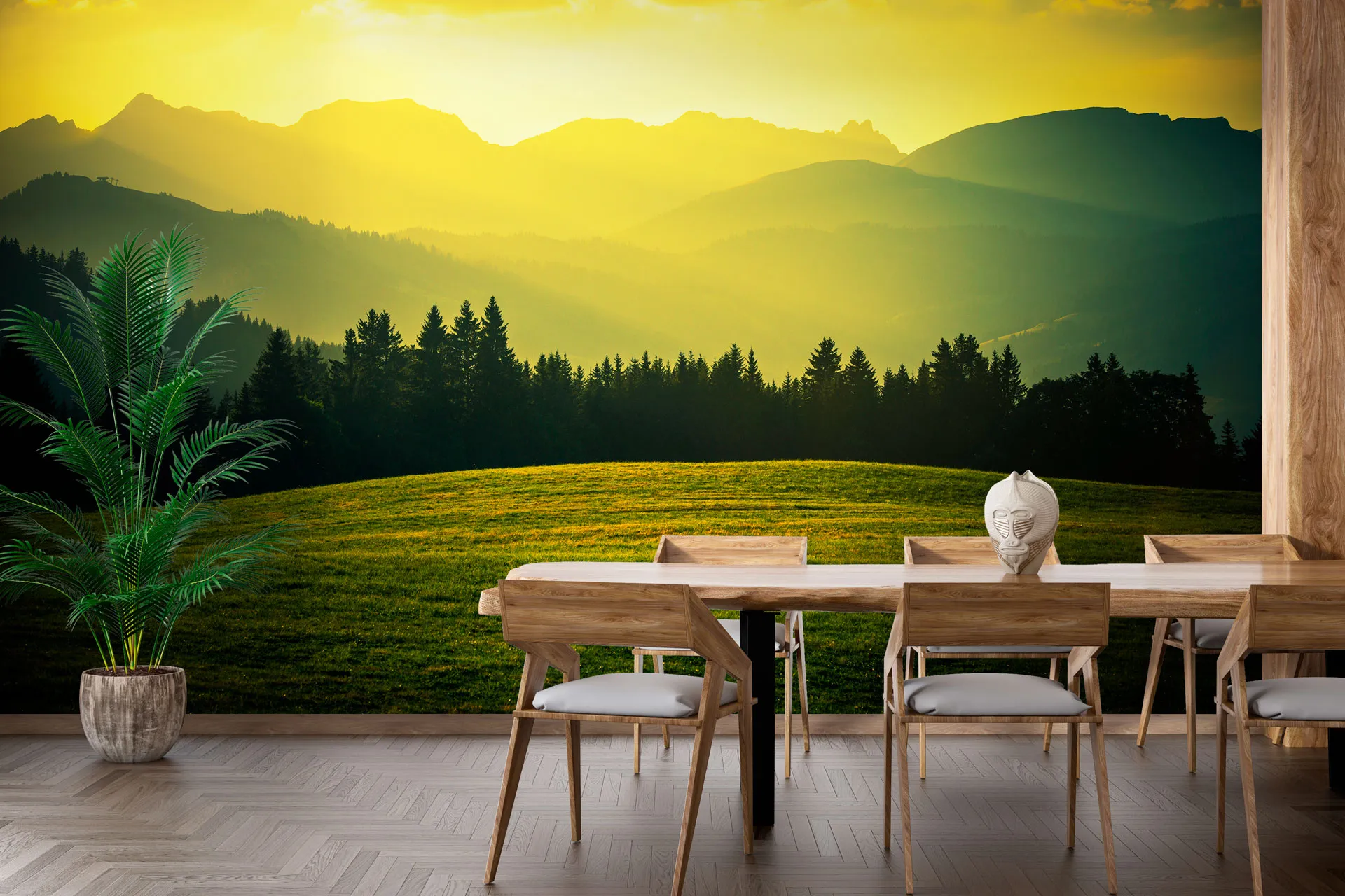 Фотошпалери золотий захід сонця