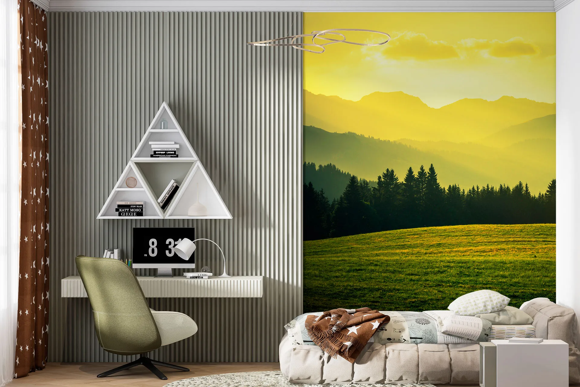 Фотошпалери золотий захід сонця