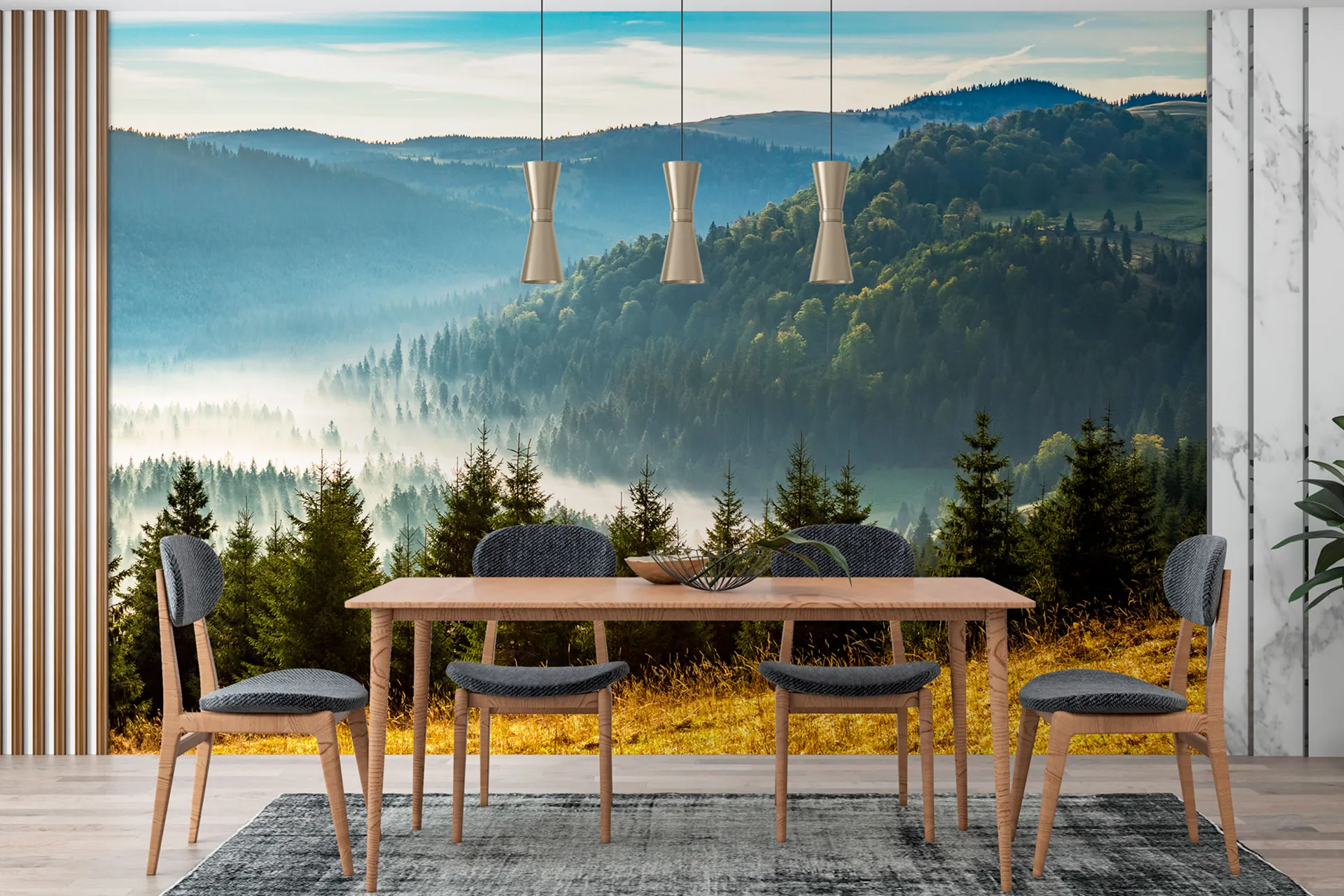 Фотошпалери туман у долині