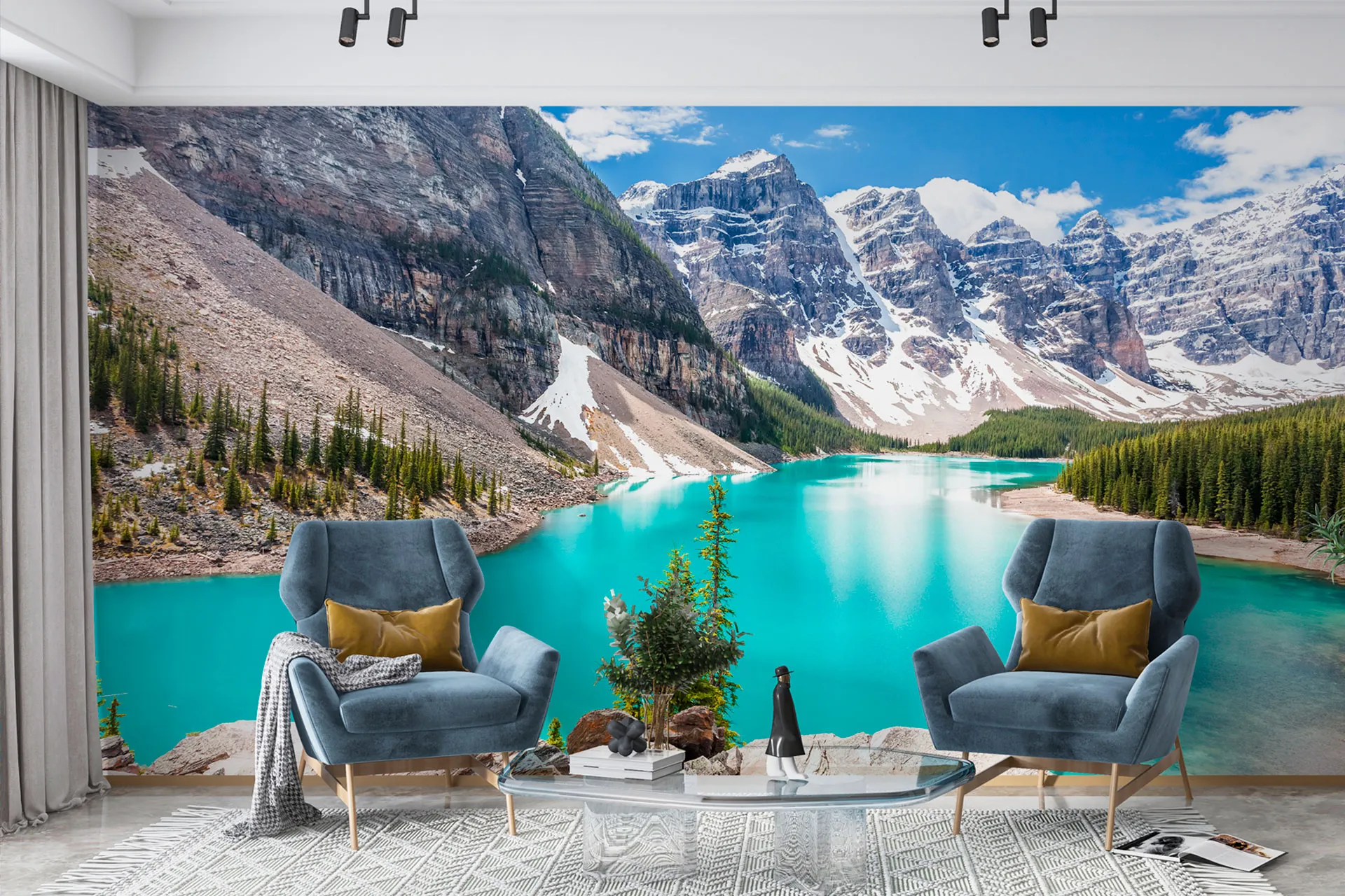 Фотошпалери блакитне озеро