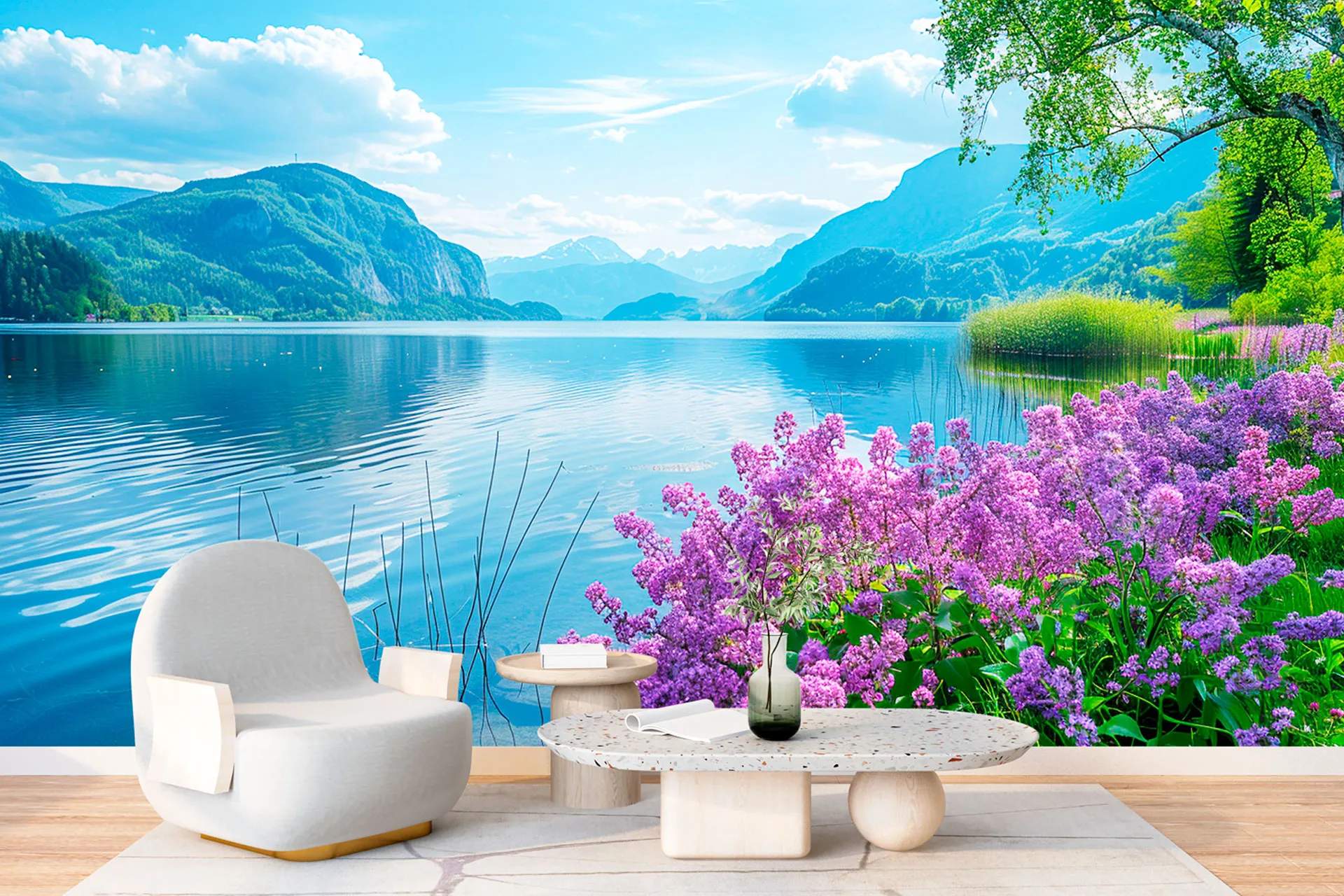 Фотошпалери блакитне озеро