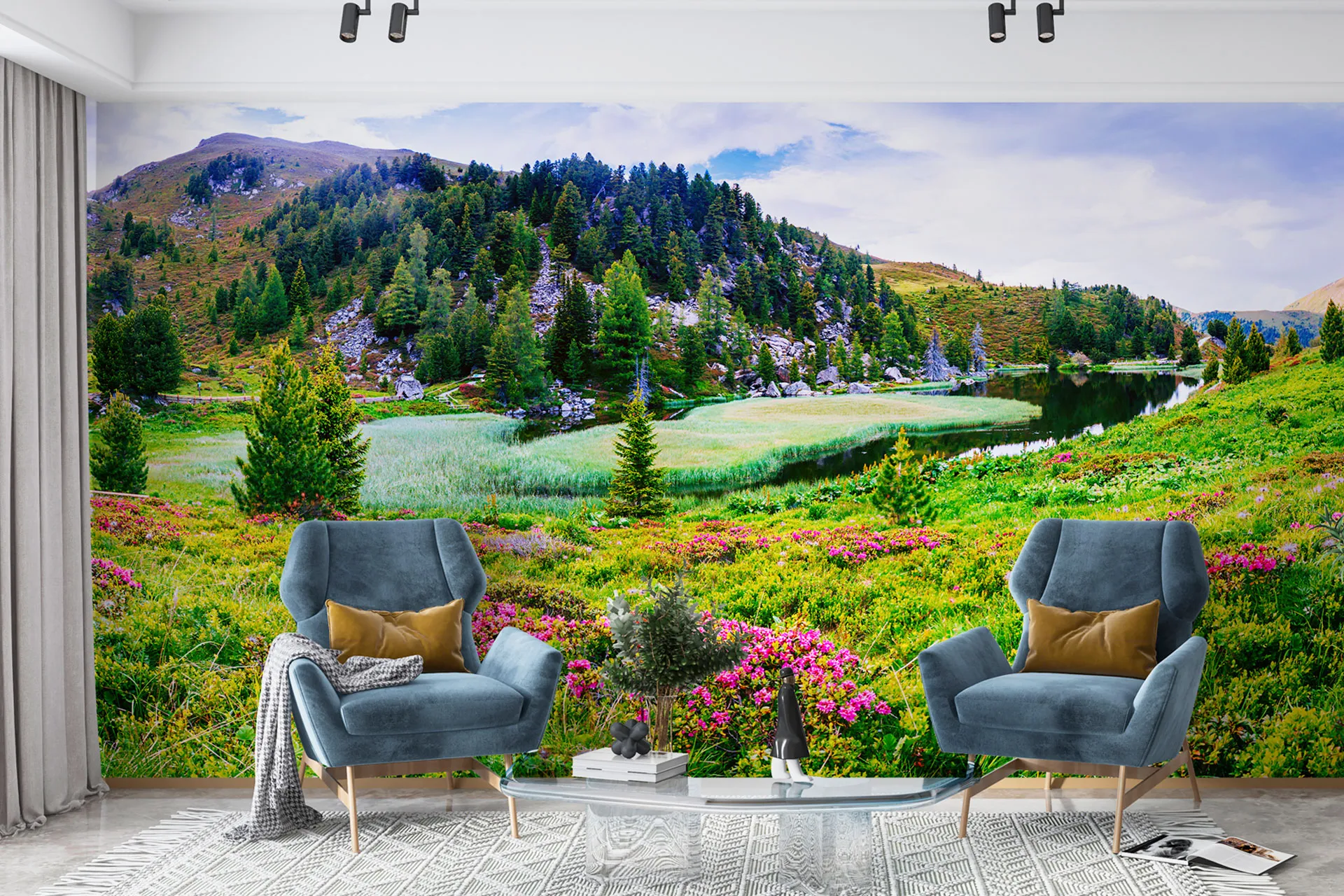 Фотошпалери квіти в горах