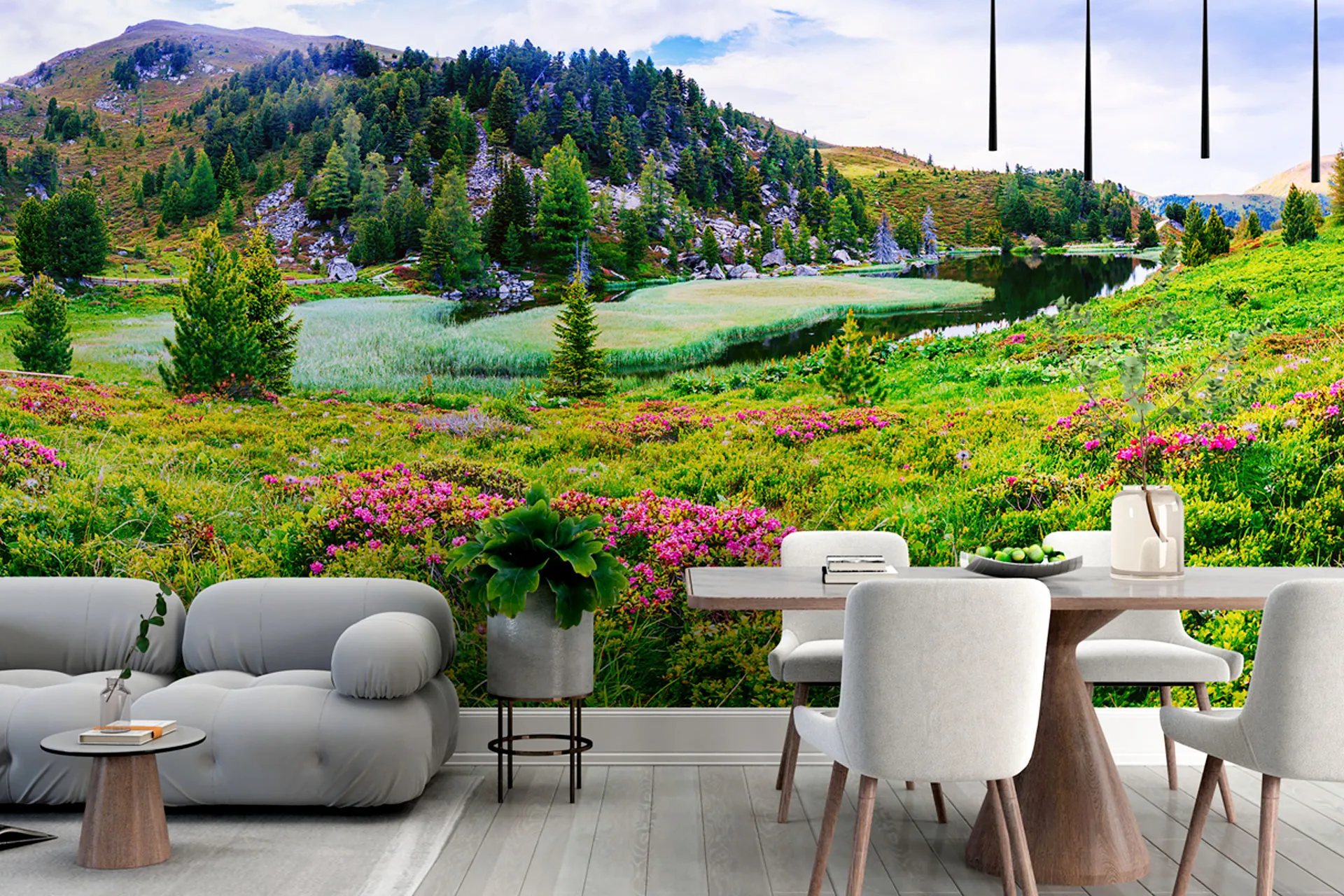 Фотошпалери квіти в горах