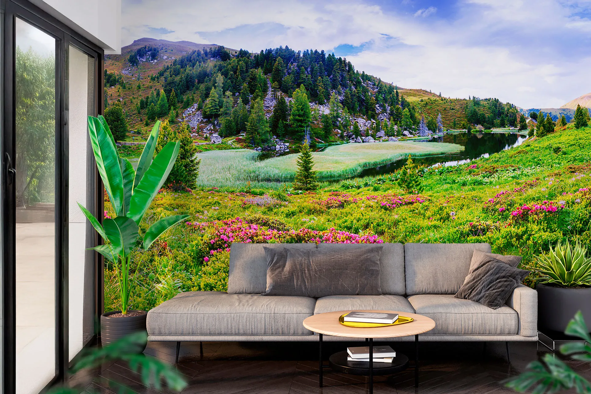 Фотошпалери квіти в горах