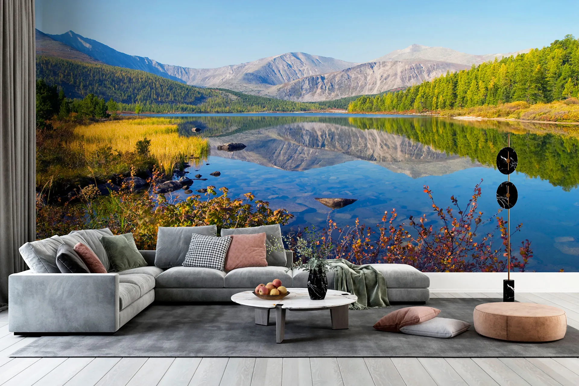 Фотошпалери відображення в озері