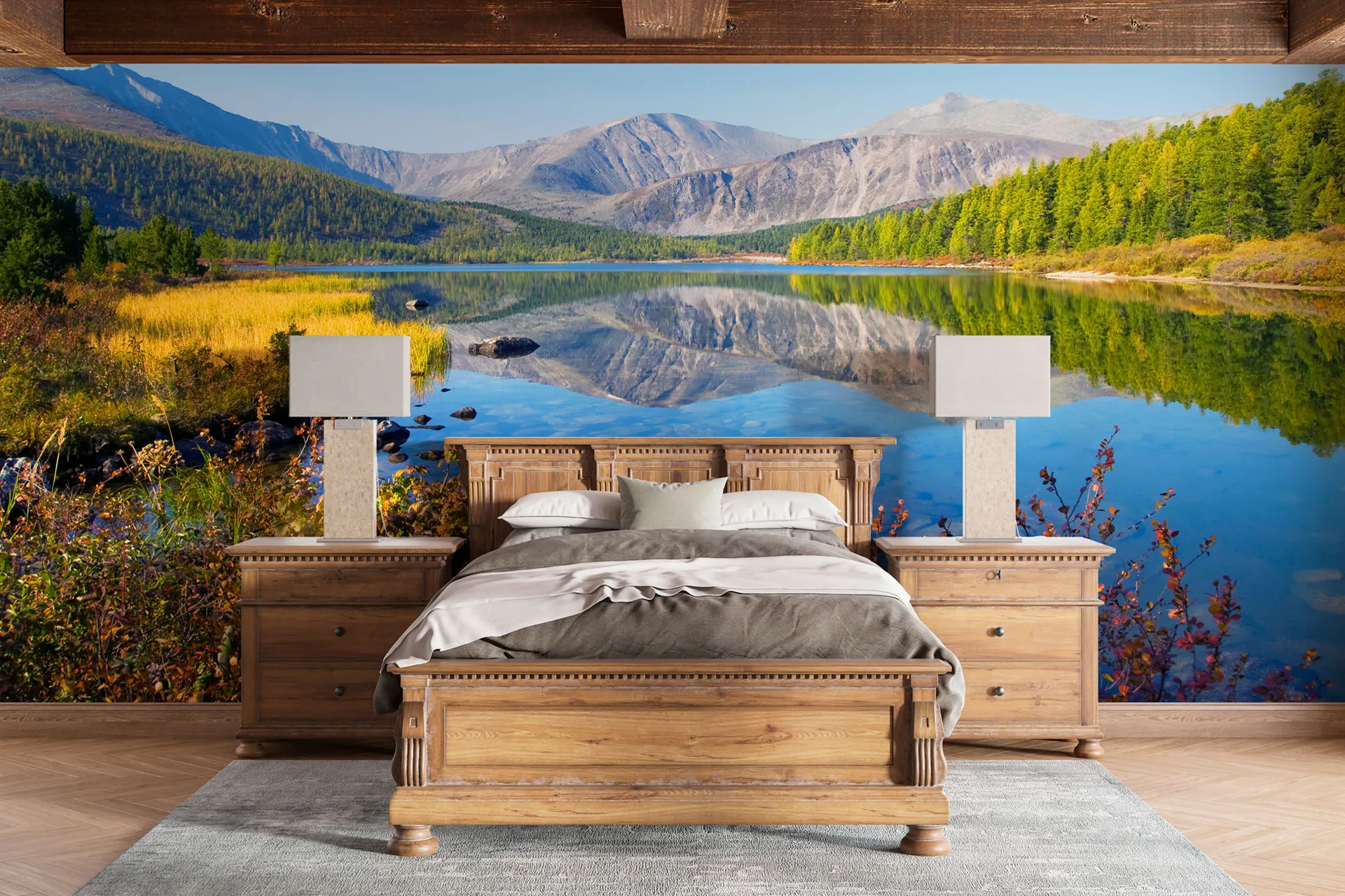 Фотошпалери відображення в озері