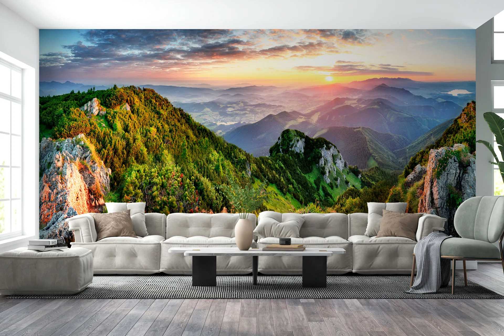 Фотошпалери вид на вершини