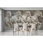 Фотошпалери структурна картина акрилом -четвірка білих коней, що біжать