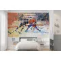 Фотошпалери фактурна картина акрилом, хокей.