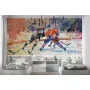Фотошпалери фактурна картина акрилом, хокей.