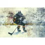 Фотошпалери фактурна картина акрилом, хокеїст.