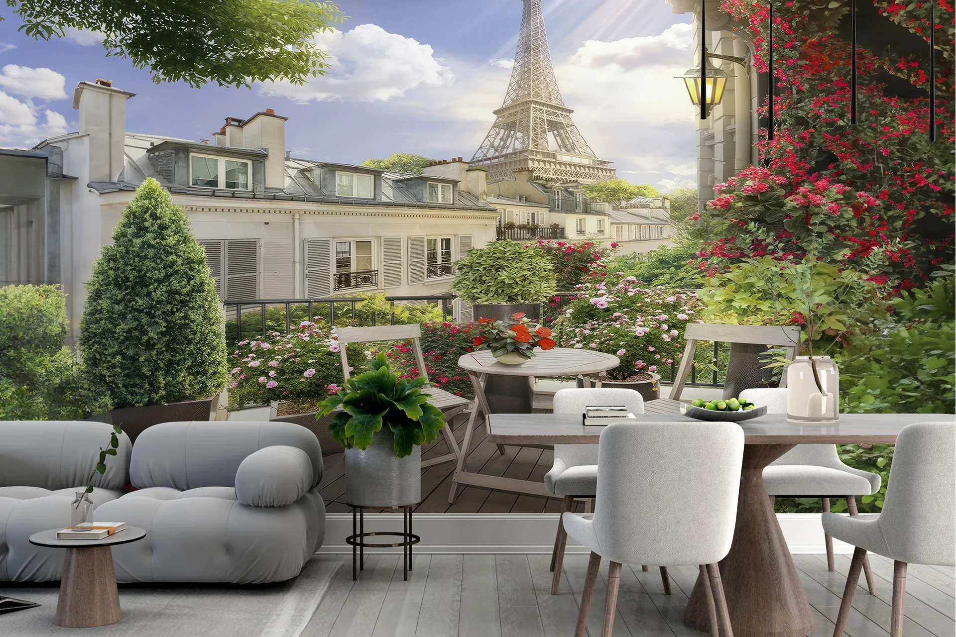 Фотошпалери прекрасний вид на Ейфелеву вежу.