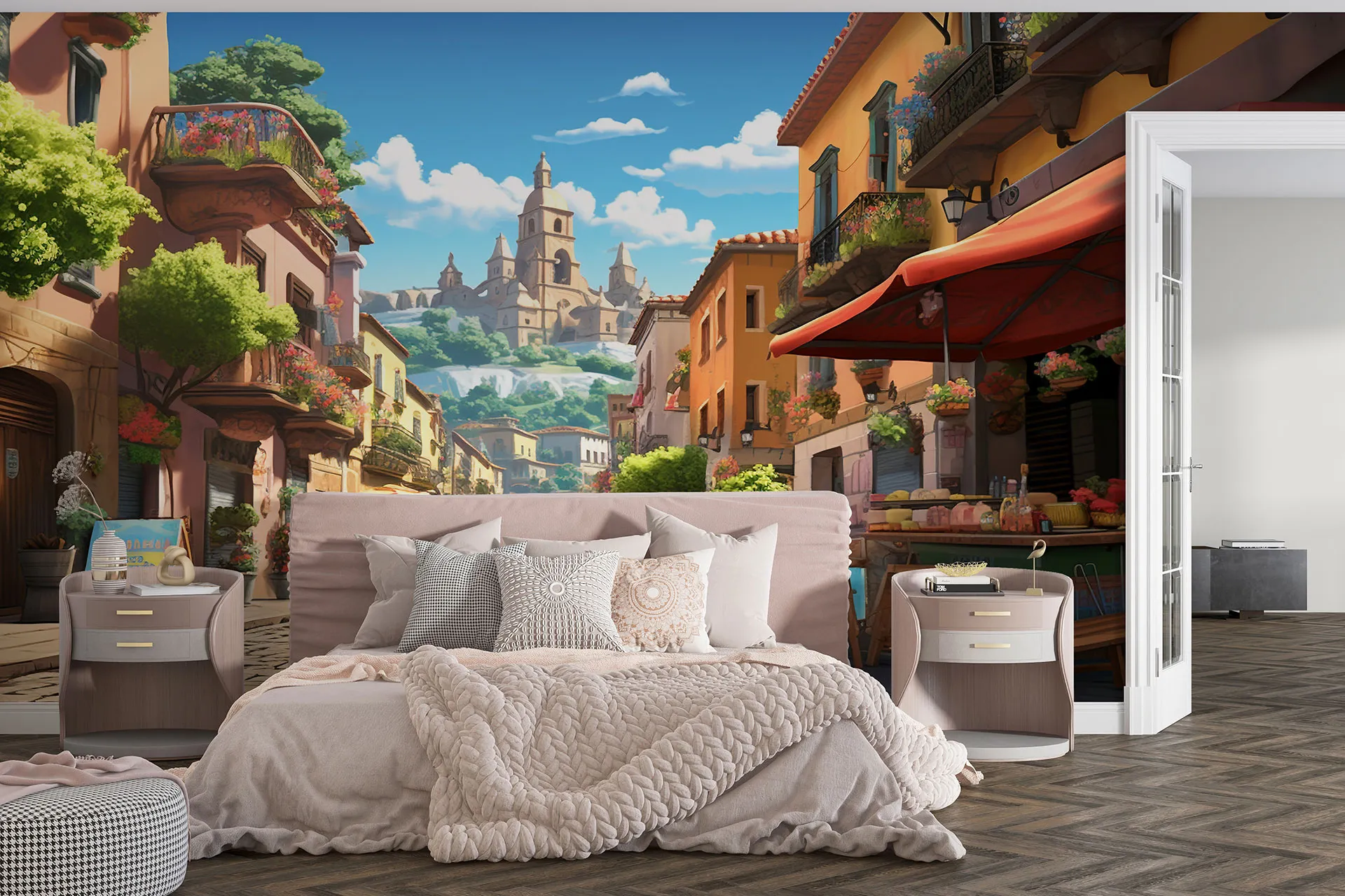 Фотошпалери красивий вид у старому місті.