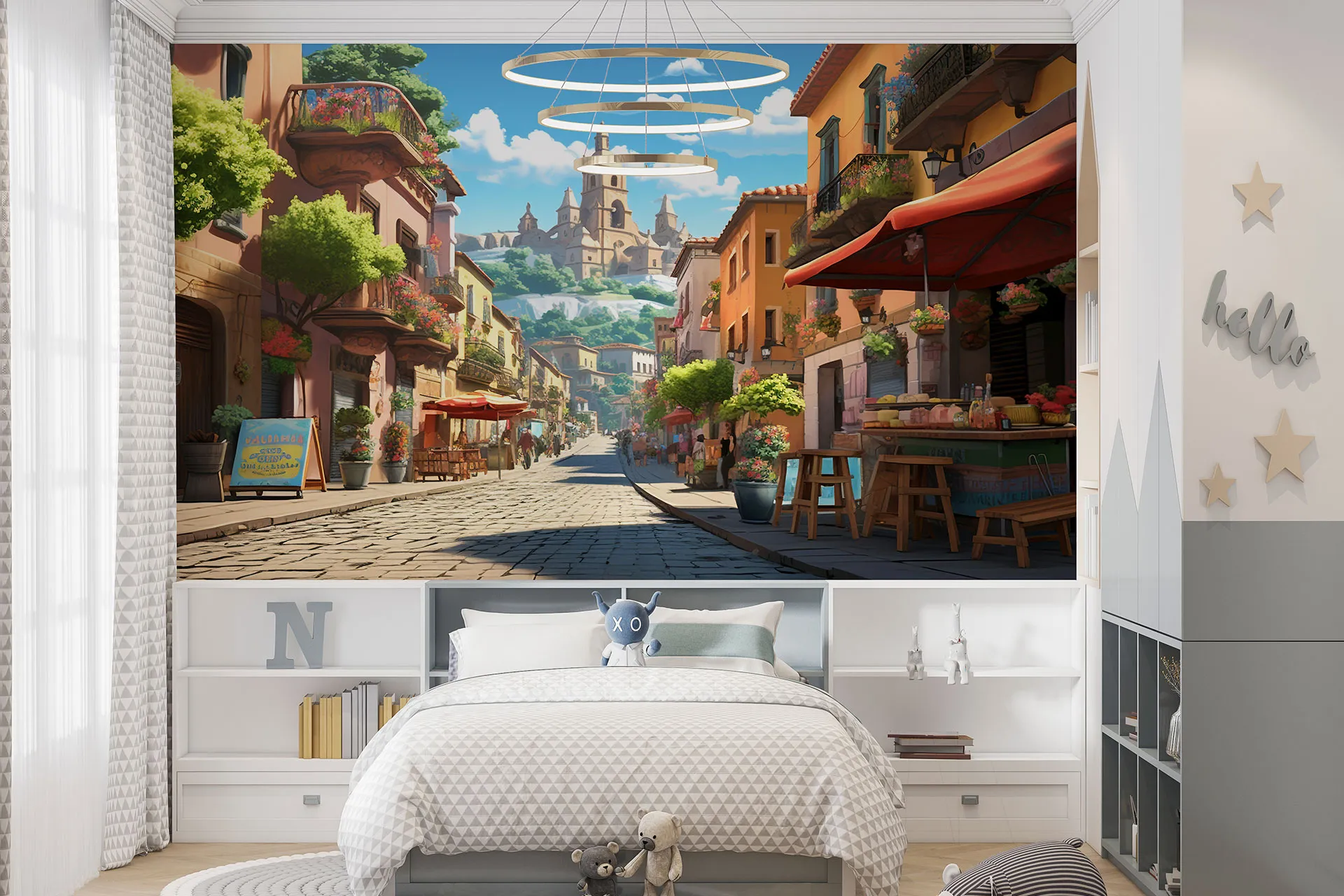 Фотошпалери красивий вид у старому місті.