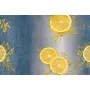 Фотошпалери лимонний декор на джинсовому полотні